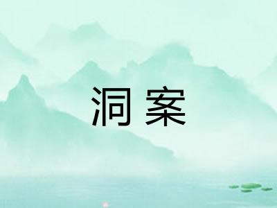 洞案 洞案