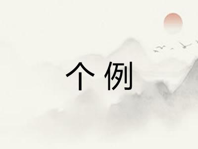个例