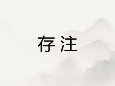 存注