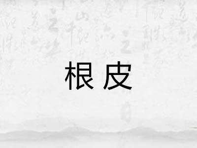 根皮 根皮