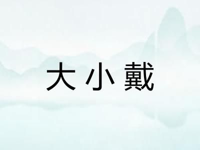 大小戴 大小戴