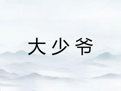 大少爷