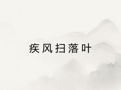 疾风扫落叶