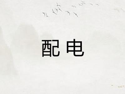 配电 配电