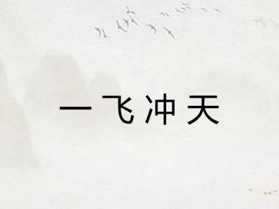 一飞冲天 一飞冲天