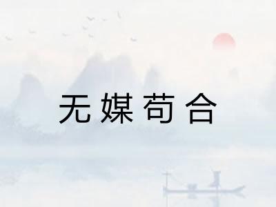 无媒苟合 无媒苟合