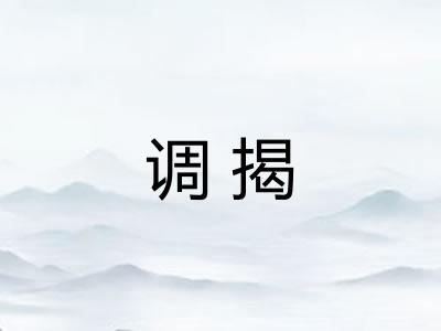 调揭