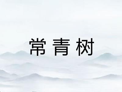 常青树 常青树