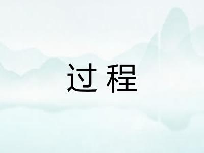 过程