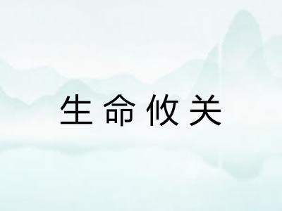 生命攸关 生命攸关