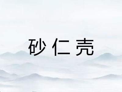砂仁壳