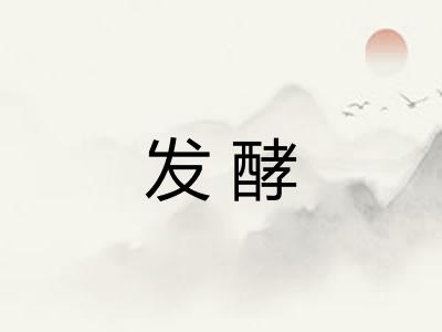 发酵 发酵