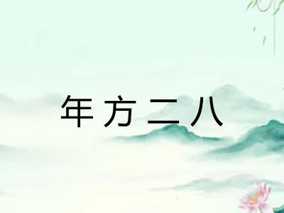 年方二八