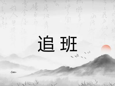 追班 追班