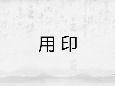 用印 用印