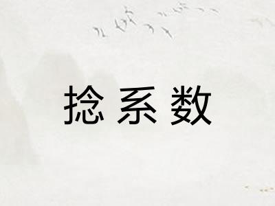捻系数 捻系数