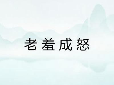老羞成怒 老羞成怒