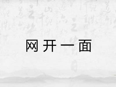 网开一面