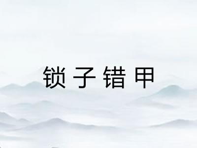 锁子错甲 锁子错甲