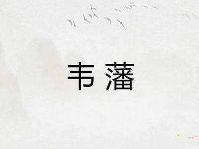韦藩