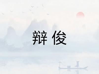 辩俊