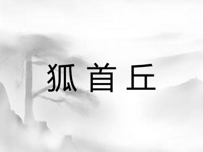 狐首丘 狐首丘