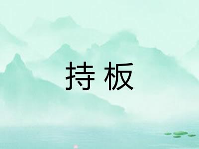 持板 持板