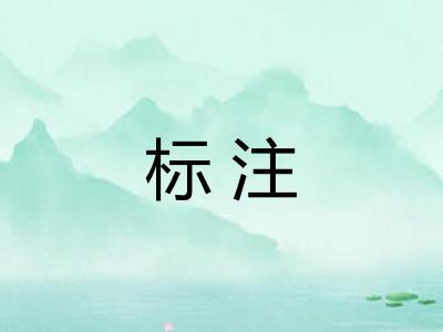 标注 标注