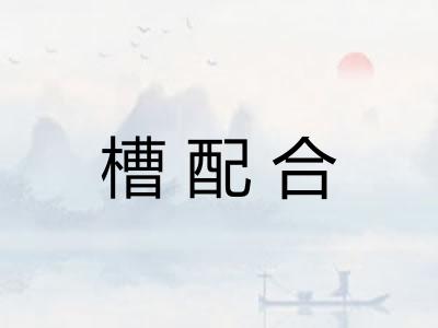 槽配合