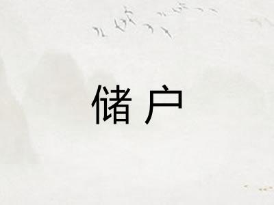 储户