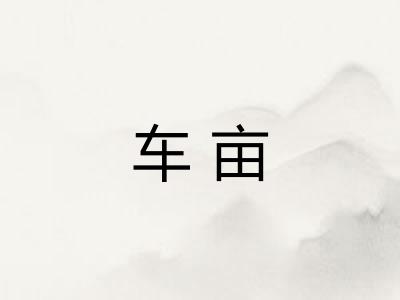 车亩