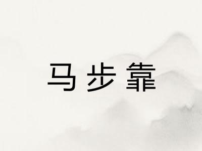 马步靠 马步靠