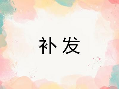 补发 补发