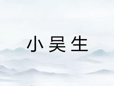 小吴生