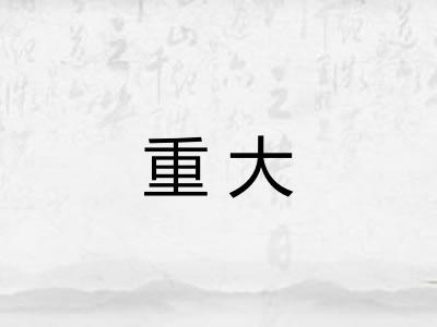 重大