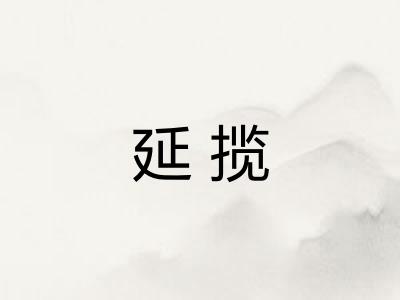 延揽 延揽