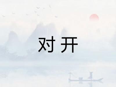 对开