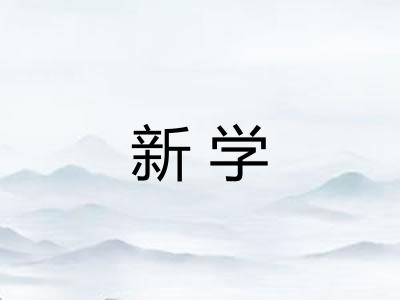 新学 新学