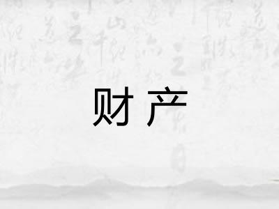 财产