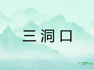 三洞口 三洞口