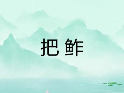 把鲊