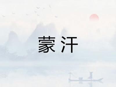 蒙汗 蒙汗