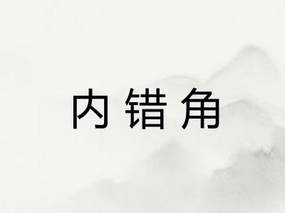 内错角 内错角