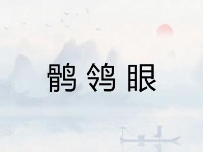 鹘鸰眼