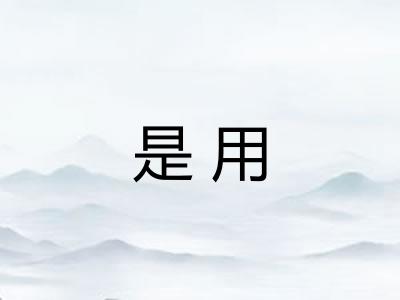 是用