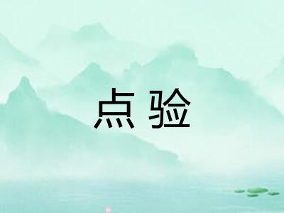 点验 点验