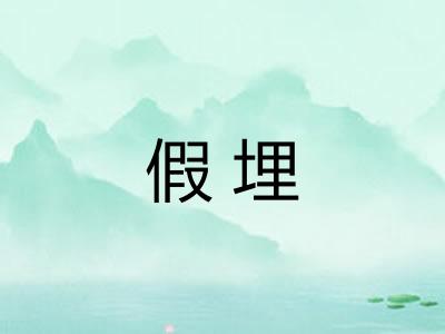 假埋