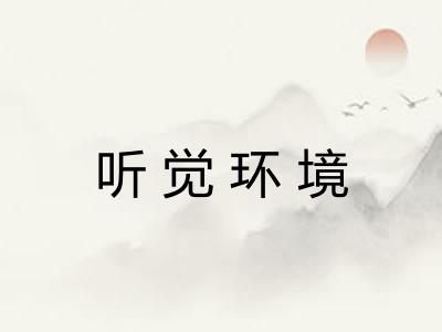 听觉环境 听觉环境