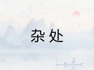 杂处 杂处