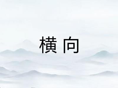 横向